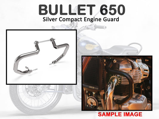 Genuine Royal Enfield Bullet 650 Compact Engine Guard Silver KXA00343