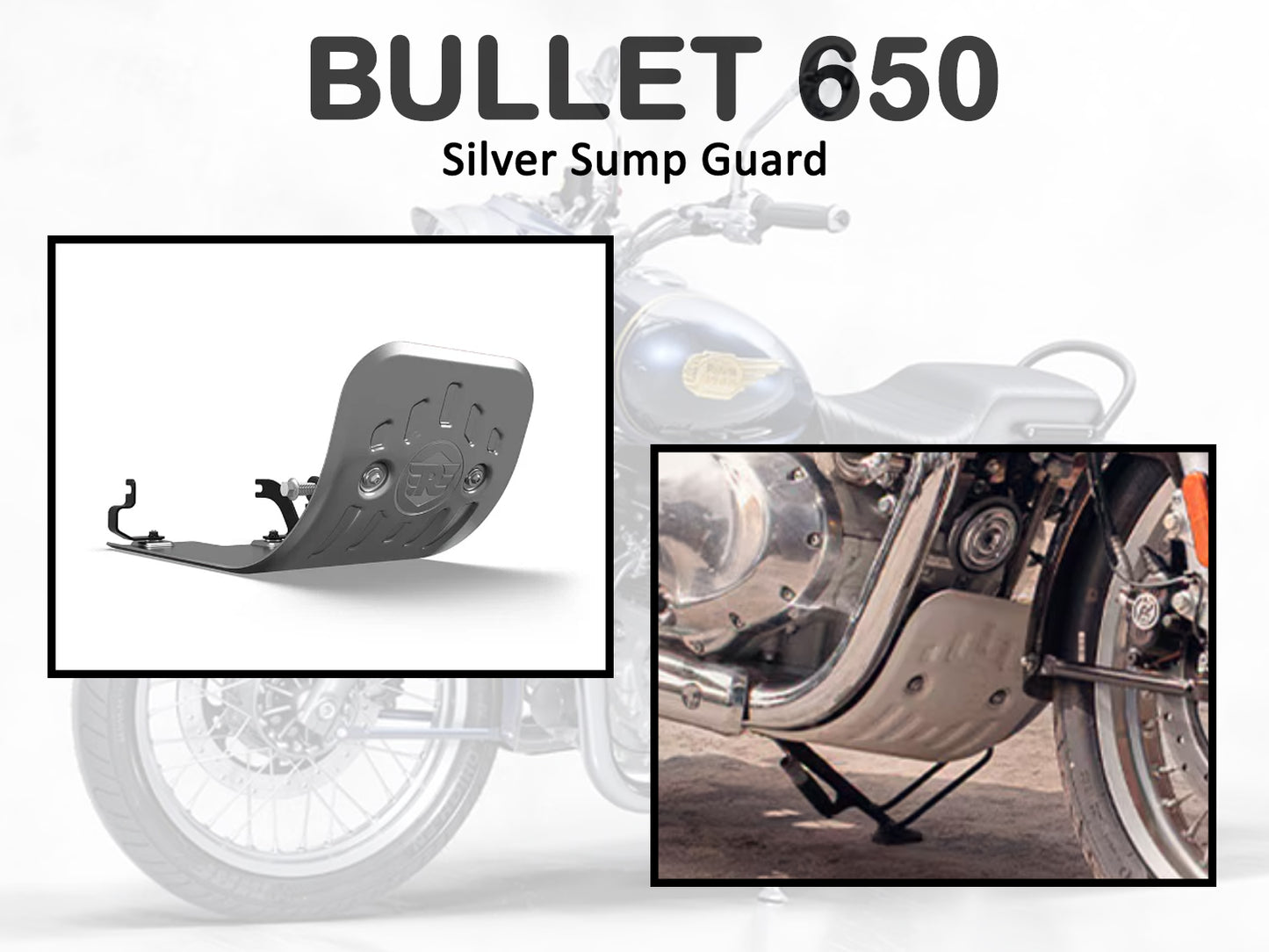 Genuine Royal Enfield Bullet 650 Sumpguard Sump Guard Silver KXA00289