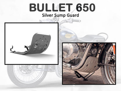 Genuine Royal Enfield Bullet 650 Sumpguard Sump Guard Silver KXA00289