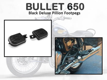 Genuine Royal Enfield Bullet 650 Deluxe Pillion Footpegs Black KXA00250