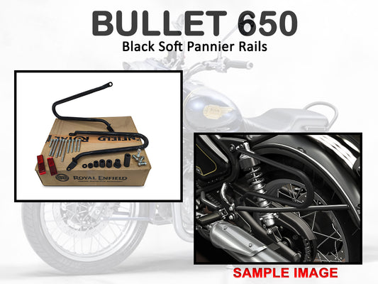 Genuine Royal Enfield Bullet 650 Soft Pannier Rails Black KXA00257