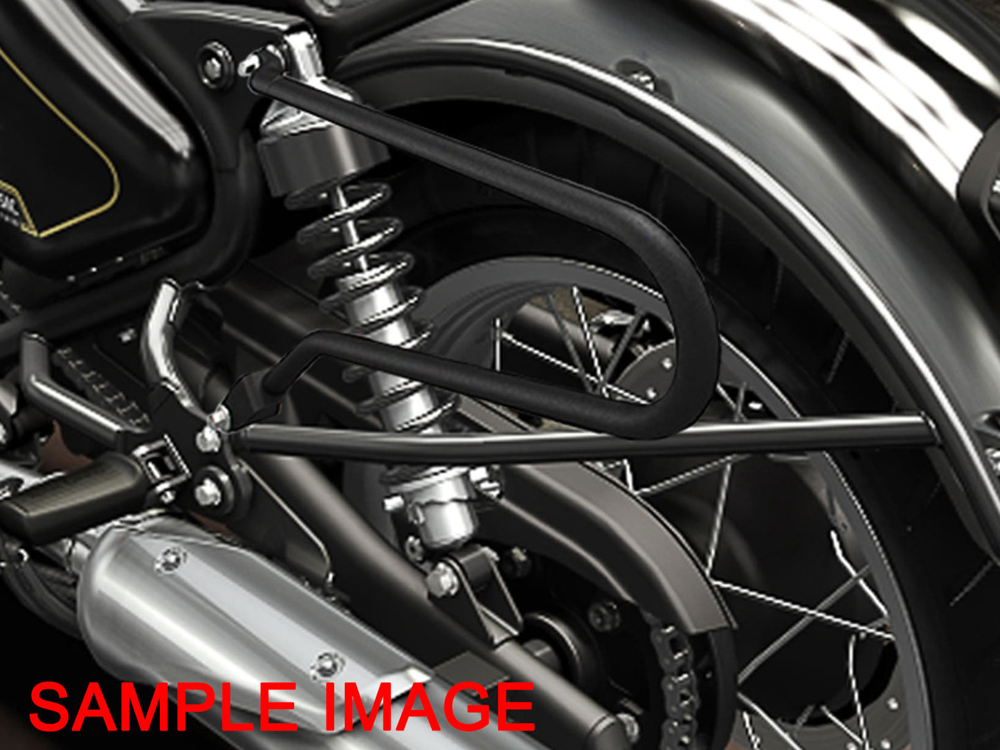 Genuine Royal Enfield Bullet 650 Soft Pannier Rails Black KXA00257