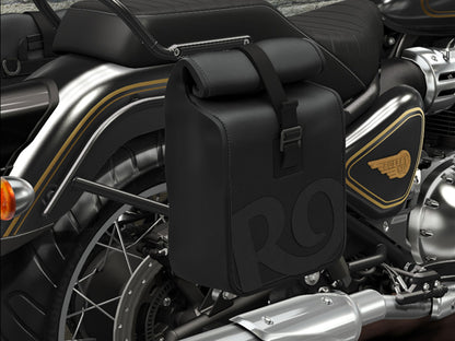 Genuine Royal Enfield Bullet 650 Pannier Rails With Modern Soft Panniers Black