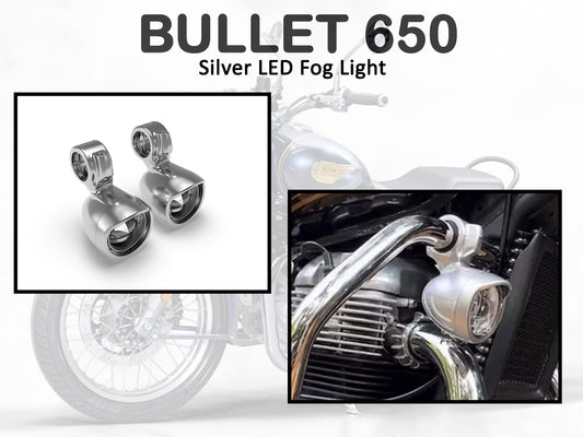 Genuine Royal Enfield Bullet 650 LED Fog Light Silver KXA00064