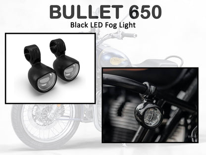 Genuine Royal Enfield Bullet 650 LED Fog Light Black KXA00075