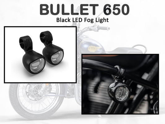 Genuine Royal Enfield Bullet 650 LED Fog Light Black KXA00075