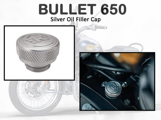 Genuine Royal Enfield Bullet 650 Oil Filler Cap Silver 1990236
