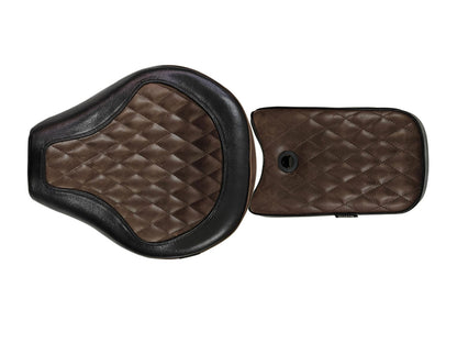 For Royal Enfield Shotgun 650 Genuine Leather Front & Rear Seat Black & Brown