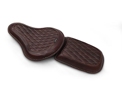 For Royal Enfield Classic 650 Seats And Pannier Bags With Mounting Antique Brown
