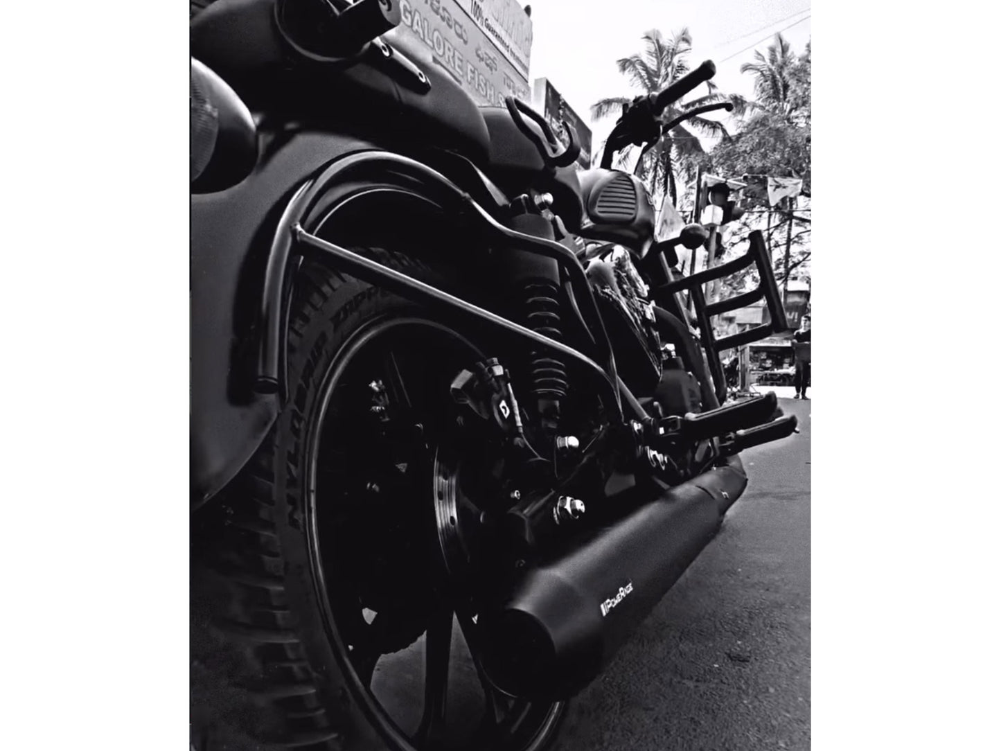 For Royal Enfield Classic Reborn 350 Powerage Exhaust Silencer Black