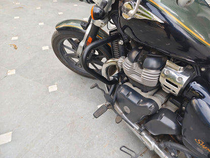 For Royal Enfield Super Meteor 650 Mini Trapezium Engine Guard Black
