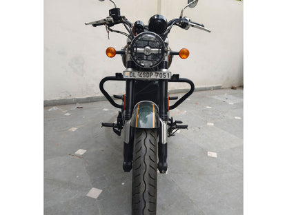 For Royal Enfield Super Meteor 650 Mini Trapezium Engine Guard Black