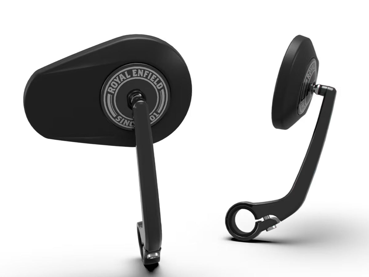 Royal Enfield Bear & Interceptor 650 Tappered Bar End Mirrors Black With Mounts