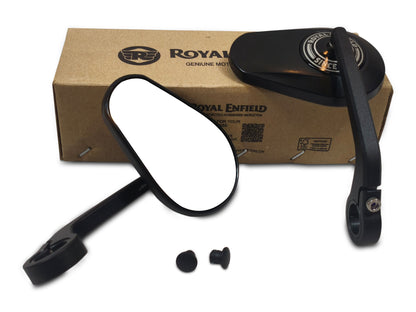 Royal Enfield Hunter & New Bullet 350 Tappered Bar End Mirrors Black & Mounts