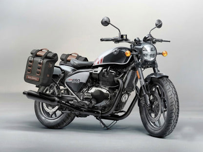 Genuine Royal Enfield Shotgun 650 Soft Pannier Rails & Classic Soft Panniers