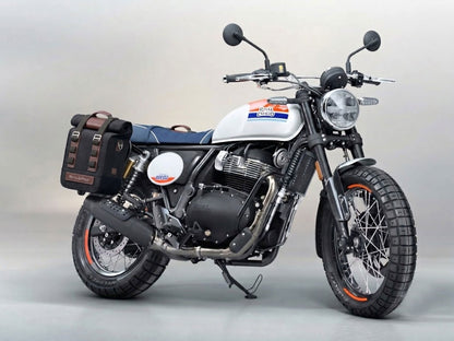 Genuine Royal Enfield Bear 650 Soft Pannier Rails & Classic Soft Panniers