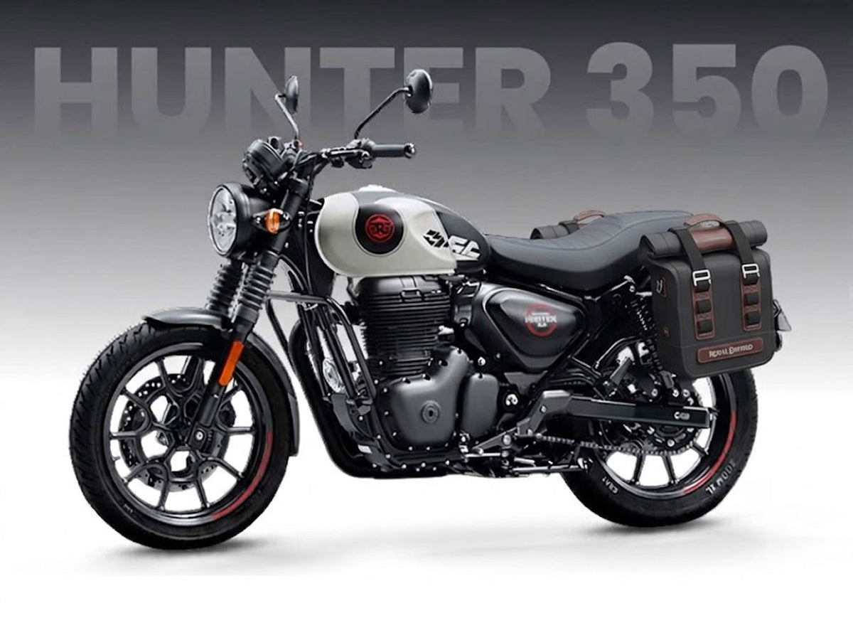 Genuine Royal Enfield Hunter 350 Soft Pannier Rails & Classic Soft Panniers