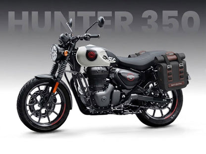 Genuine Royal Enfield Hunter 350 Soft Pannier Rails & Classic Soft Panniers