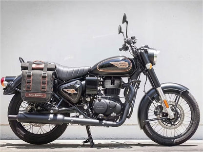 Genuine Royal Enfield New Bullet 350 Soft Pannier Rails & Classic Soft Panniers