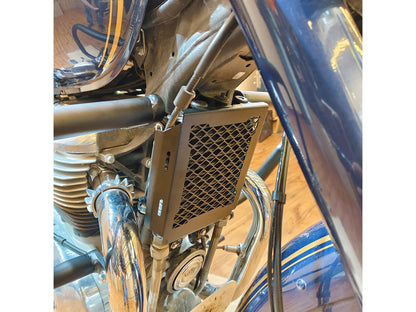 For Royal Enfield Bullet 650 Stainless Steel Radiator Guard Black D1