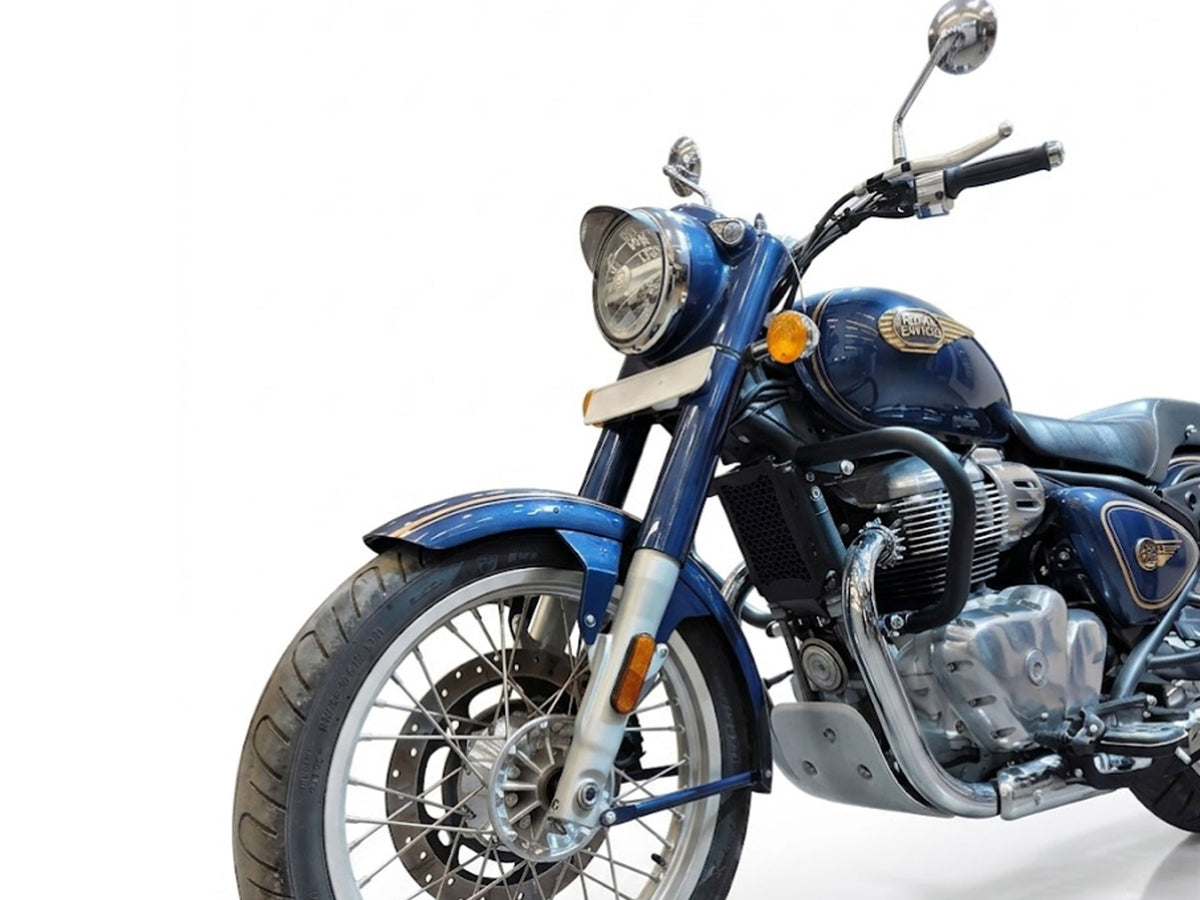 For Royal Enfield Bullet 650 Stainless Steel Radiator Guard Black D1