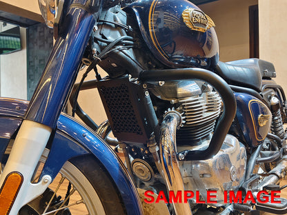 For Royal Enfield Bullet 650 Stainless Steel Radiator Guard Silver D1
