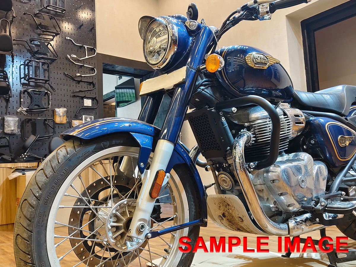 For Royal Enfield Bullet 650 Stainless Steel Radiator Guard Silver D1