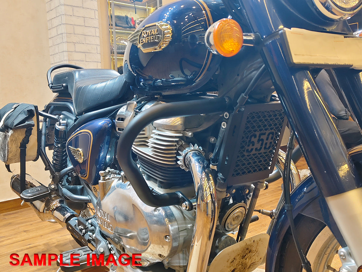 For Royal Enfield Bullet 650 Stainless Steel Radiator Guard Silver D2