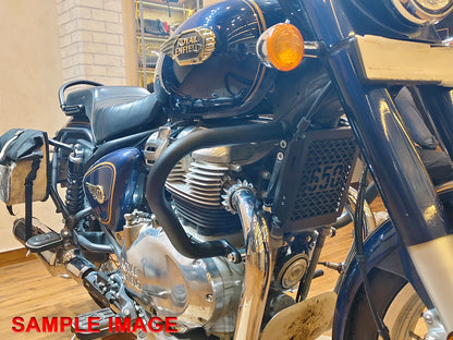 For Royal Enfield Bullet 650 Stainless Steel Radiator Guard Silver D2