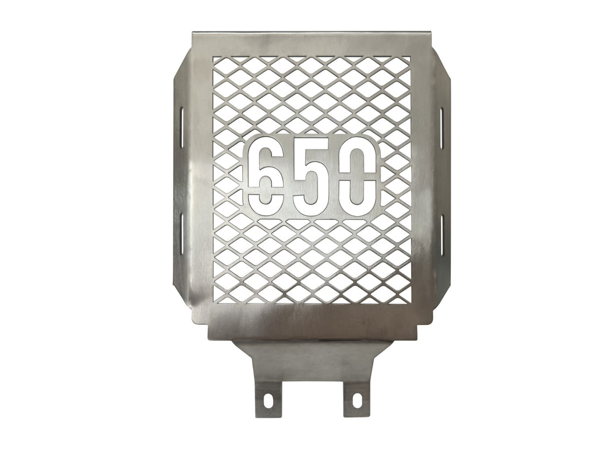 For Royal Enfield Bullet 650 Stainless Steel Radiator Guard Silver D2