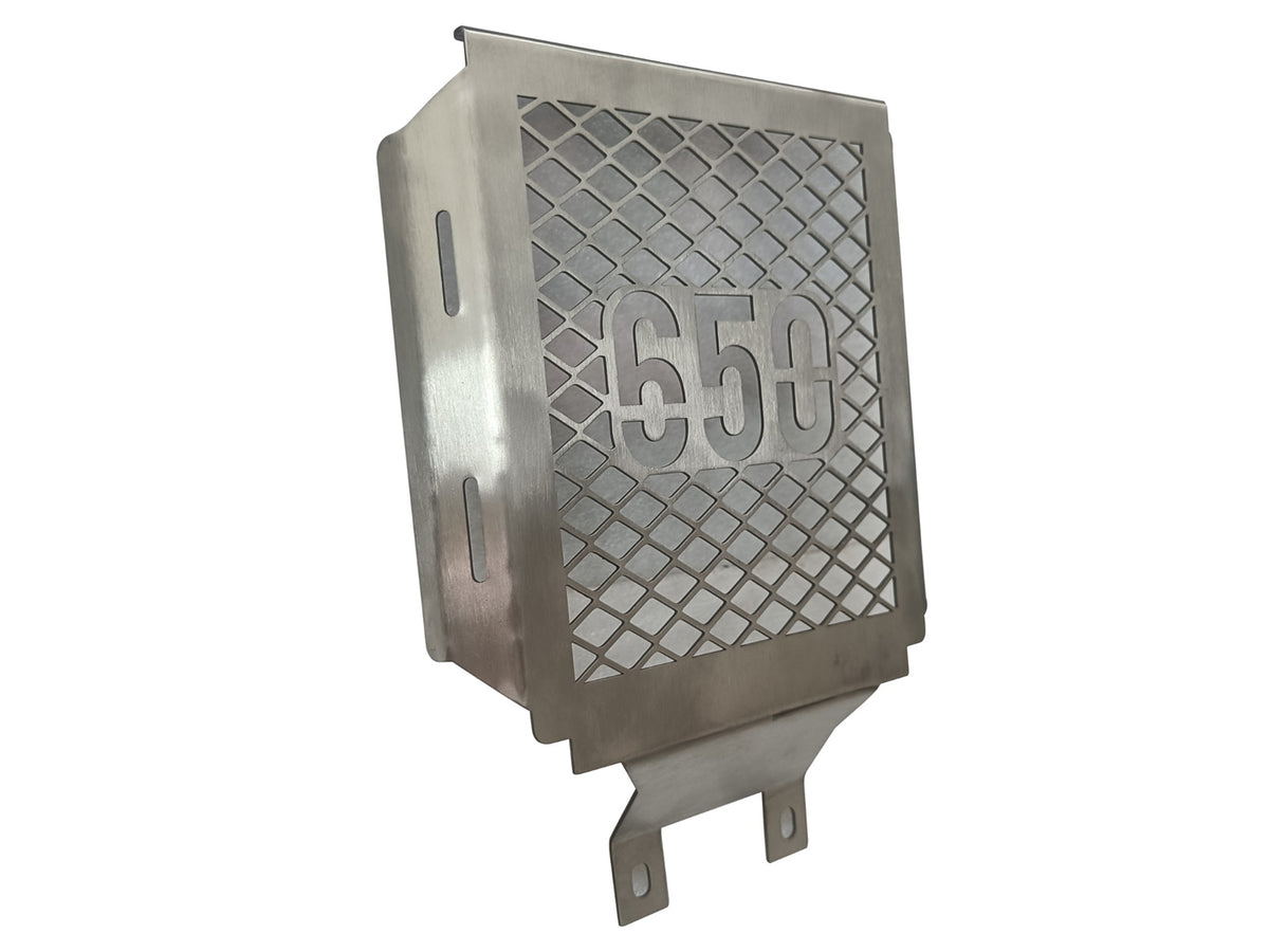 For Royal Enfield Bullet 650 Stainless Steel Radiator Guard Silver D2