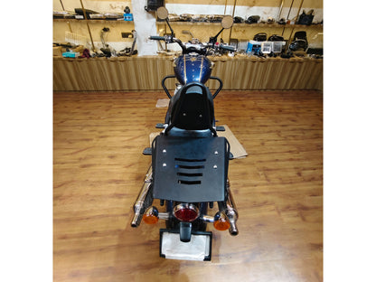 For Royal Enfield Bullet 650 Sissy Bar Backrest With Luggage Rack Black
