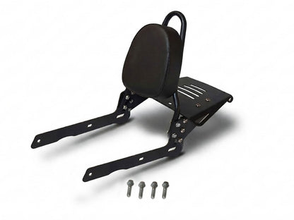 For Royal Enfield Bullet 650 Sissy Bar Backrest With Luggage Rack Black