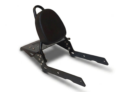 For Royal Enfield Bullet 650 Sissy Bar Backrest With Luggage Rack Black