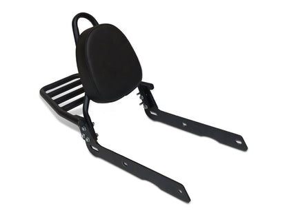 For Royal Enfield Bullet 650 Rear Sissy Bar With Backrest & Luggage Rack Black