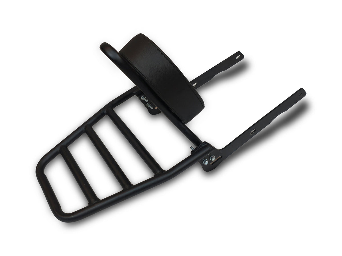 For Royal Enfield Bullet 650 Rear Sissy Bar With Backrest & Luggage Rack Black