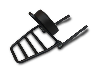 For Royal Enfield Bullet 650 Rear Sissy Bar With Backrest & Luggage Rack Black