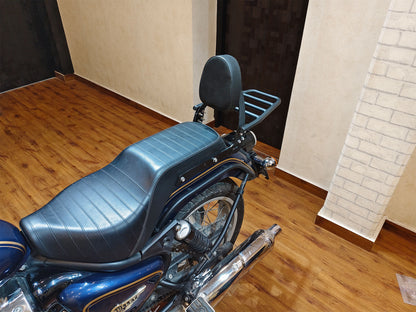 For Royal Enfield Bullet 650 Rear Backrest & Luggage Rack Black