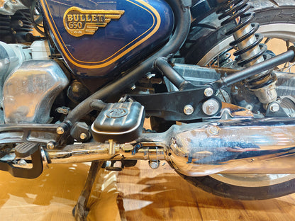 For Royal Enfield Bullet 650 Pillion Footrest Relocator Black