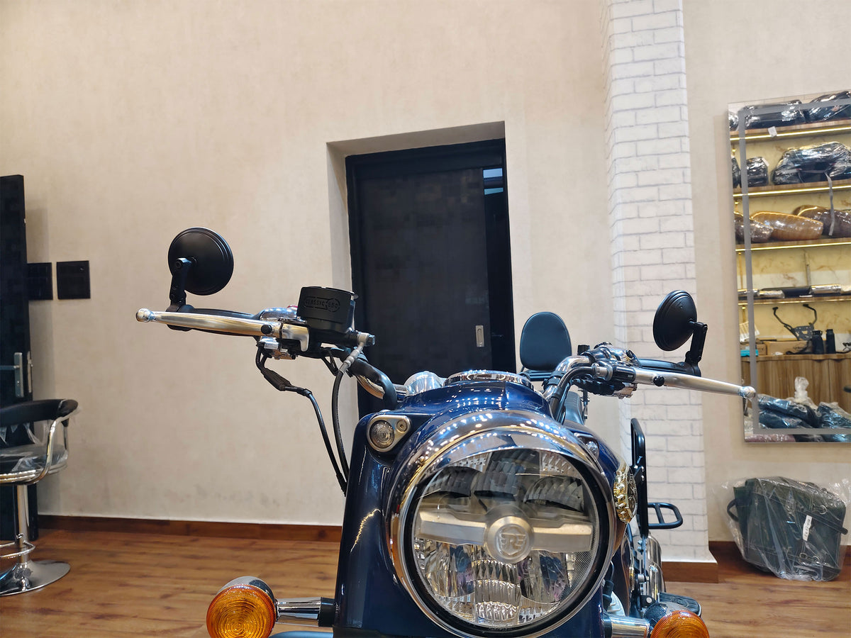 For Royal Enfield Bullet 650 Black Bar End Mirror