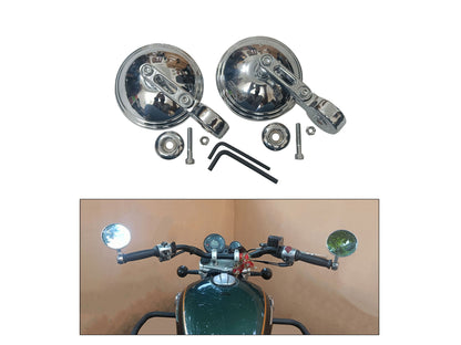 For Royal Enfield Bullet 650 Chrome Bar End Mirror