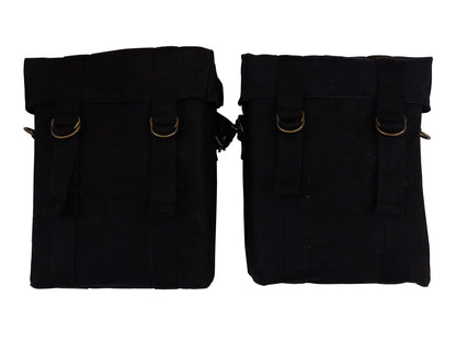 For Royal Enfield Bullet 650 Military Pannier Bags Black Color & Mounting
