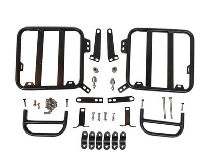 For Royal Enfield Bullet 650 Military Pannier Bags Black Color & Mounting
