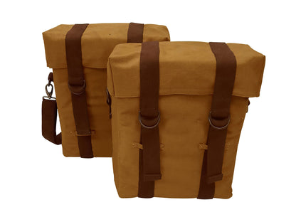 For Royal Enfield Bullet 650 Military Pannier Bags Desert Color & Mounting