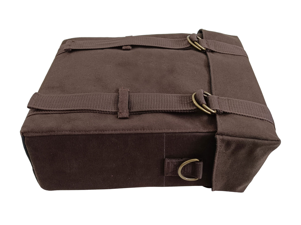 For Royal Enfield Bullet 650 Military Pannier Bags Coffee Brown & Mounting