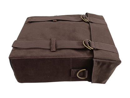 For Royal Enfield Bullet 650 Military Pannier Bags Coffee Brown & Mounting