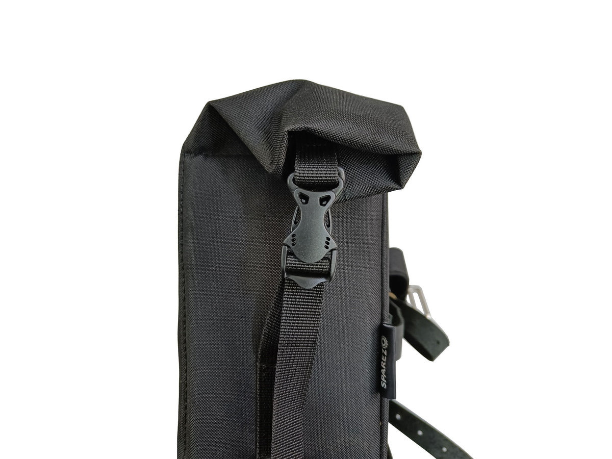For Royal Enfield Bullet 650 Leather & Canvas Pannier Bags & Mounting D18