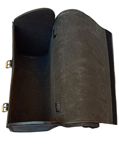 For Royal Enfield Bullet 650 Genuine Leather Pannier Bags & Mounting D20