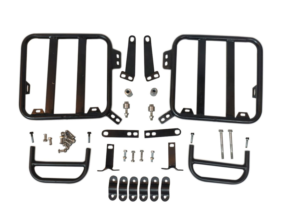 For Royal Enfield Bullet 650 Genuine Leather Pannier Bags & Mounting D23