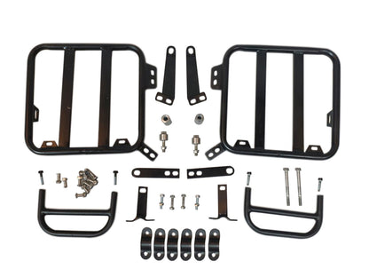 For Royal Enfield Bullet 650 Genuine Leather Pannier Bags & Mounting D23